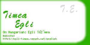 timea egli business card